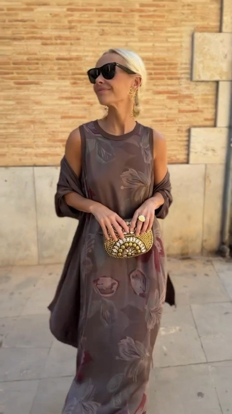 Dalía | Elegantní dlouhé šaty s odpovídajícím šálkem