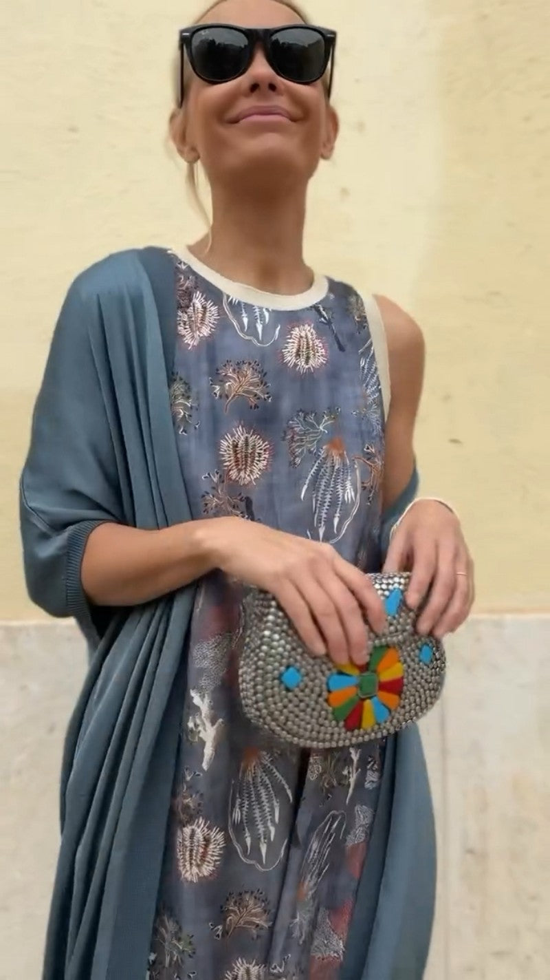 Floralia | Elegantní dlouhé šaty s odpovídajícím šálkem