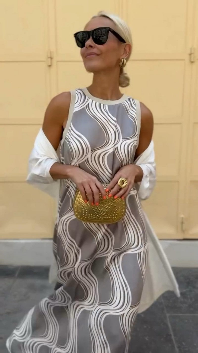 Altamira | Elegantní dlouhé šaty s odpovídající šálou