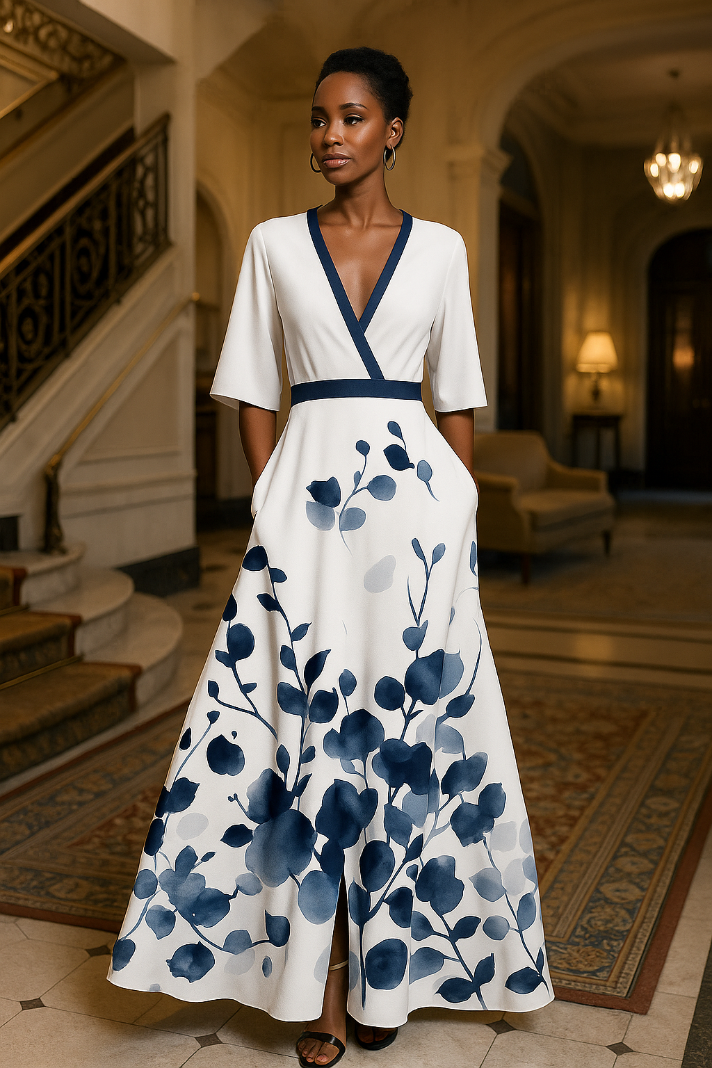 Elona | Šaty Červený květ