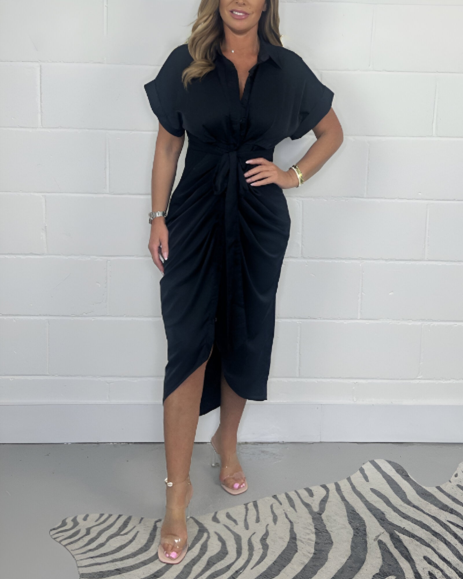 Amelie – Elegante Jurk met V-Hals