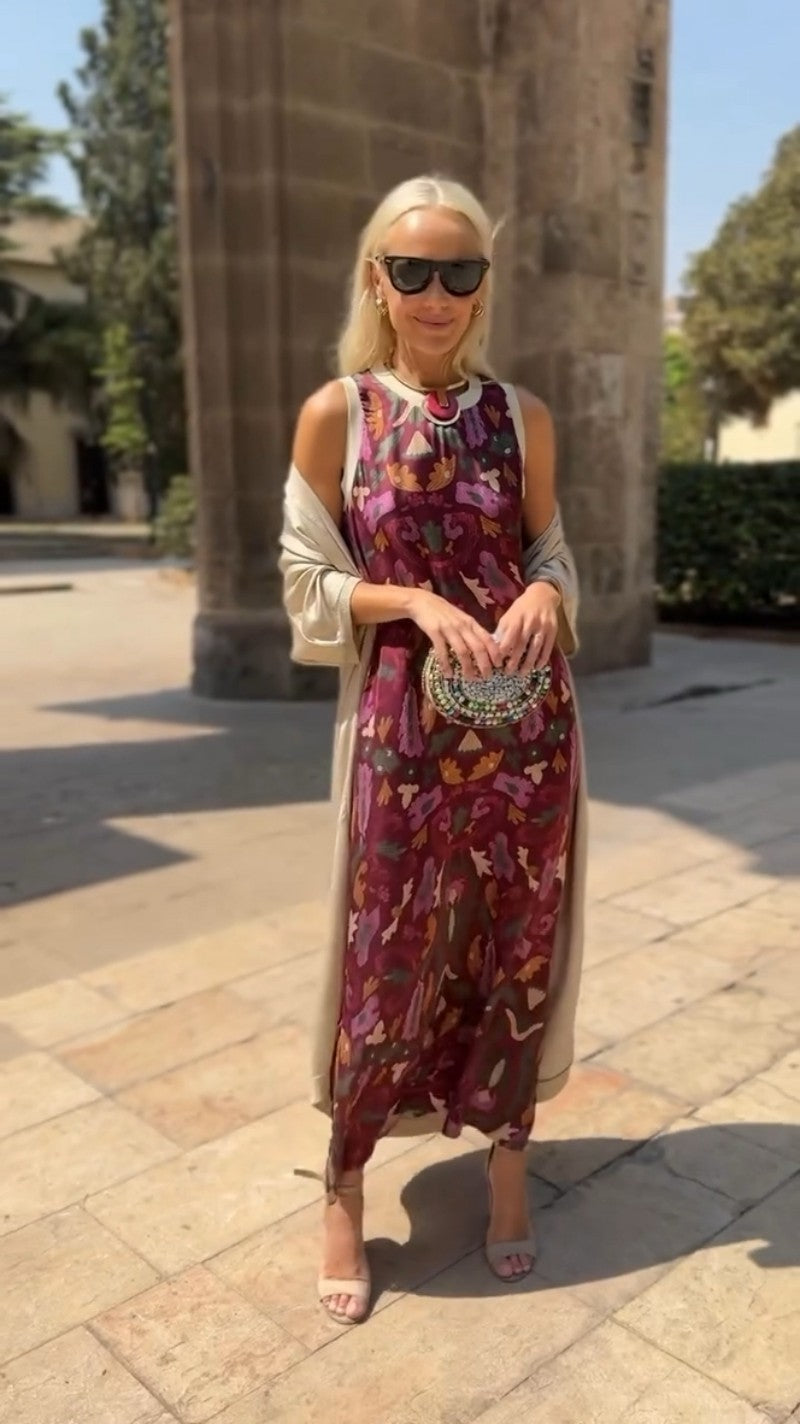 Galiana | Elegantní dlouhé šaty s odpovídajícím šálkem