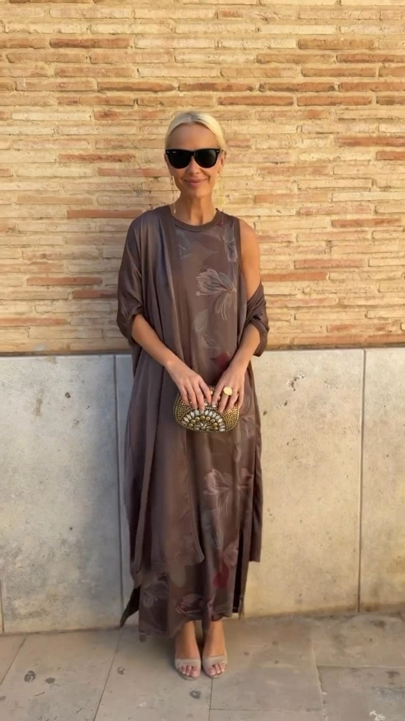 Dalía | Elegantní dlouhé šaty s odpovídajícím šálkem