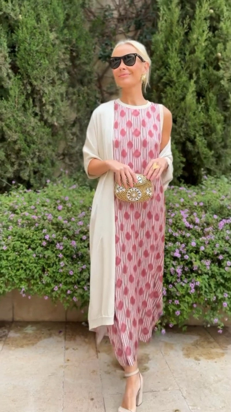 Rosa | Elegantní dlouhé šaty s odpovídajícím šálkem