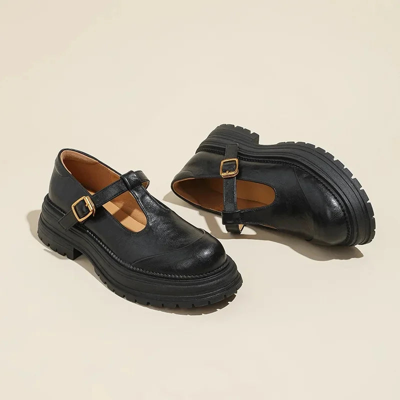 Chiara | Elegantní kožené Mary Jane boty vyrobené z vysoce kvalitní kůže