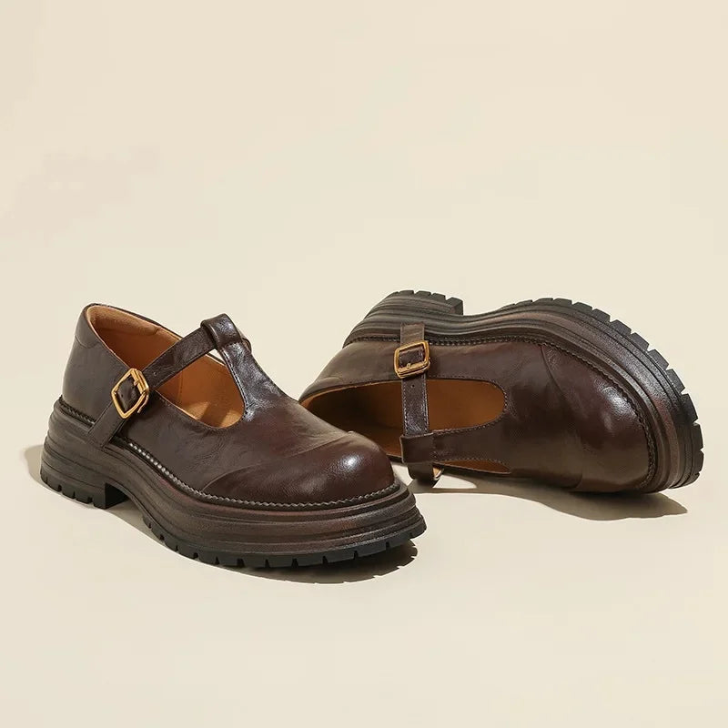 Chiara | Elegantní kožené Mary Jane boty vyrobené z vysoce kvalitní kůže