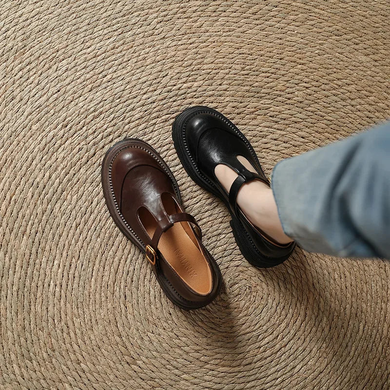 Chiara | Elegantní kožené Mary Jane boty vyrobené z vysoce kvalitní kůže