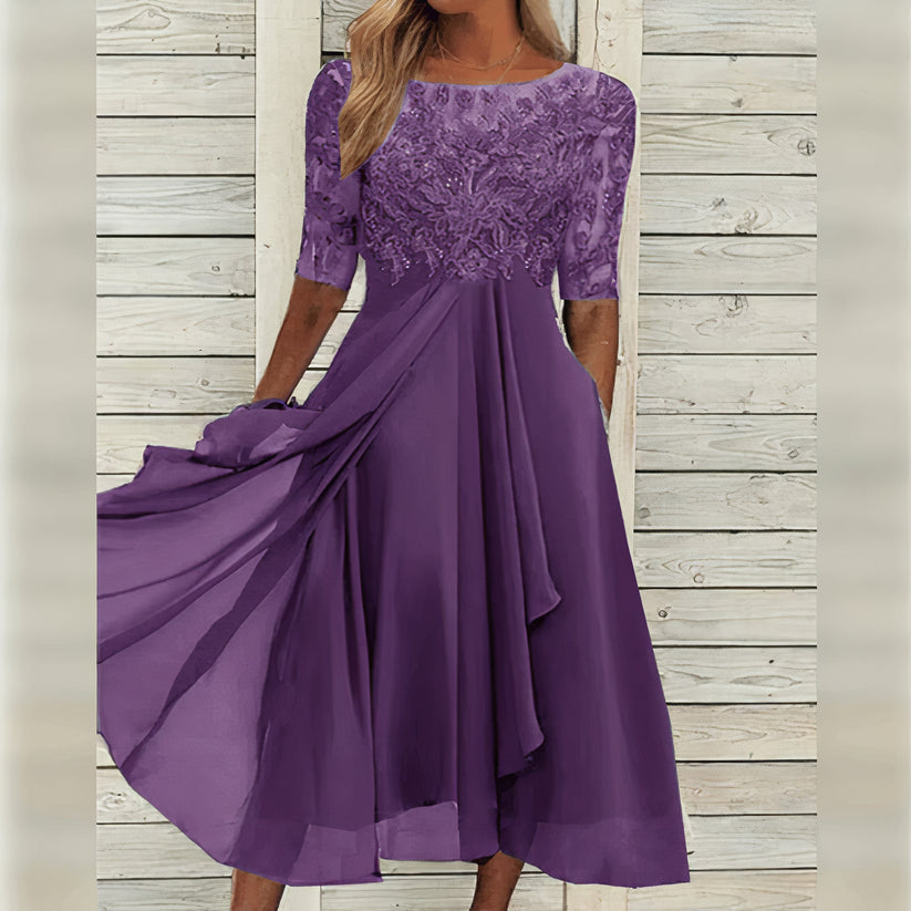 Taryn | Elegantní midi šaty z krajky