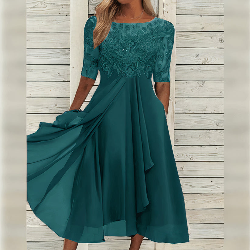 Taryn | Elegantní midi šaty z krajky