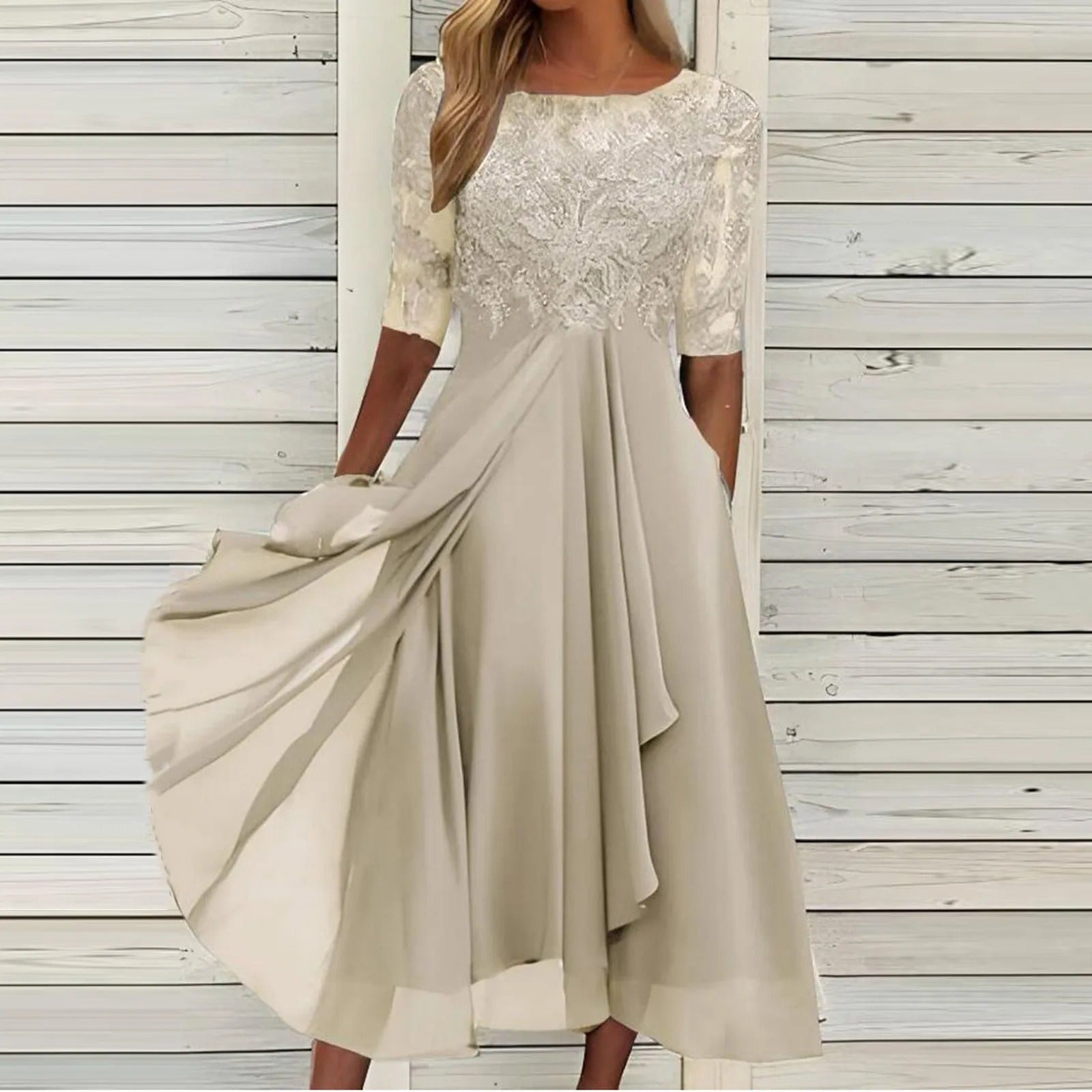 Taryn | Elegantní midi šaty z krajky